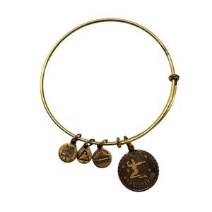 Alex + Ani Bangle Charm Bracelet Goldtone Sagittarius Sign
